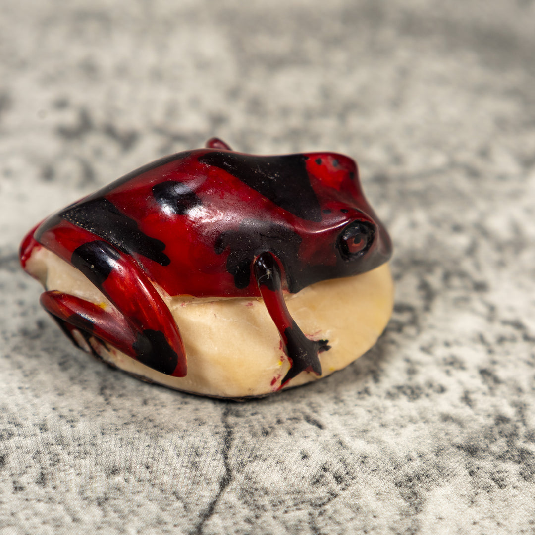 Vintage Poison Dart Frog Tagua Carving