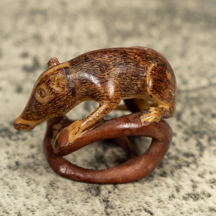 Coatimundi Tagua Carving