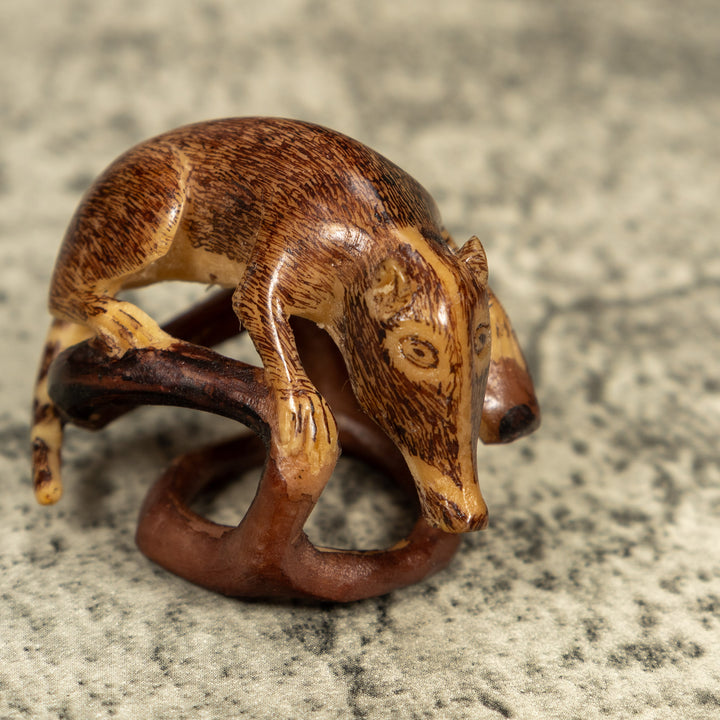 Coatimundi Tagua Carving