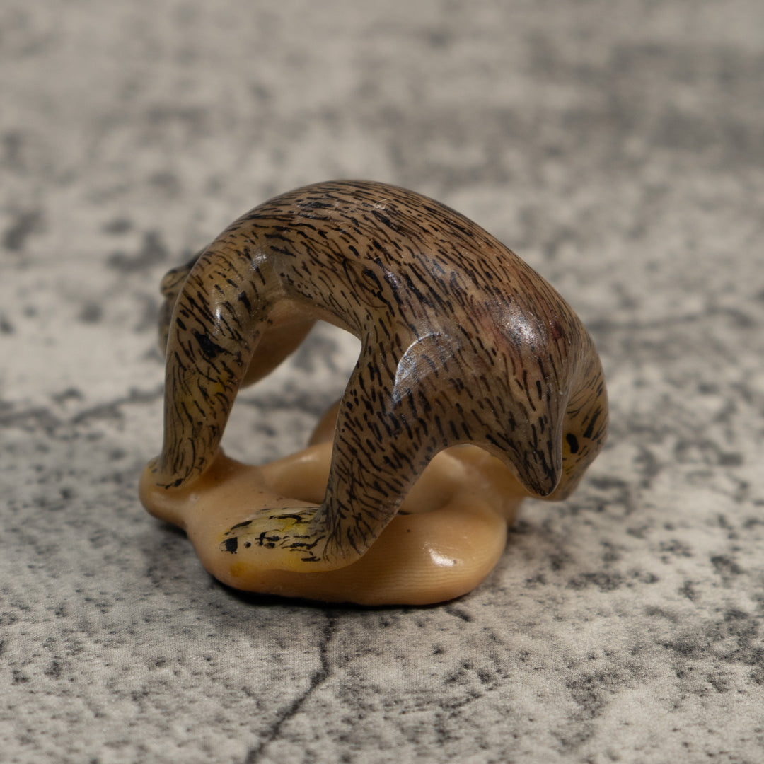 Vintage Neque Agouti Tagua Carving