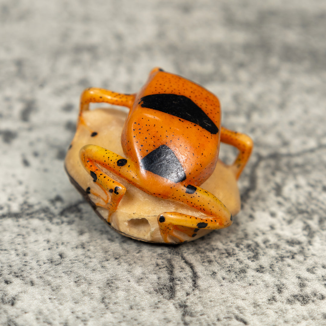 Vintage Poison Dart Frog Tagua Carving