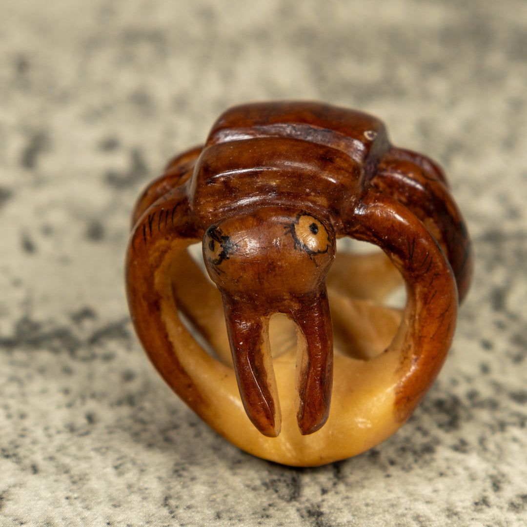 Vintage Brown Ant Insect Tagua Carving