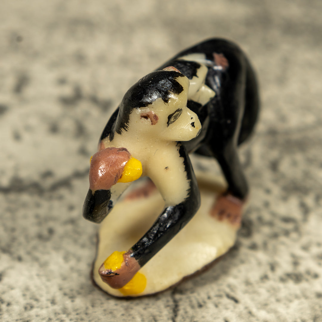 White Face Monkey With Infant Tagua Carving