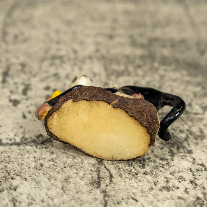 White Face Monkey With Infant Tagua Carving