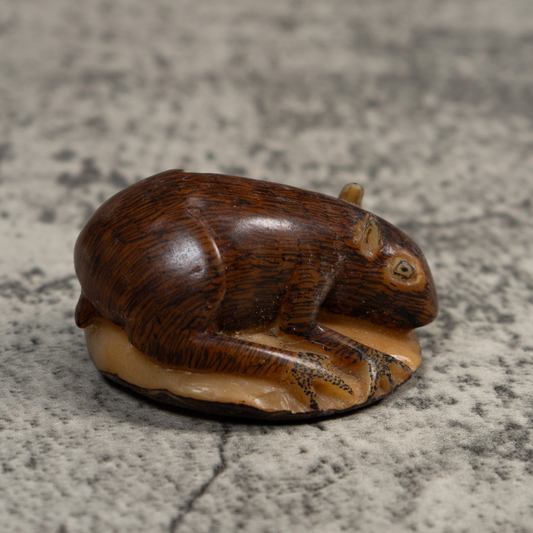 Vintage Neque Agouti Tagua Carving