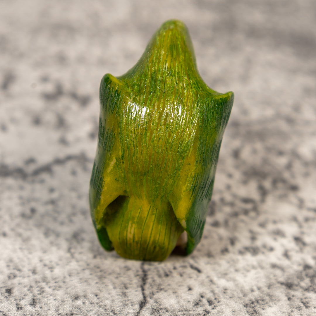 Green Parrot Bird Tagua Carving