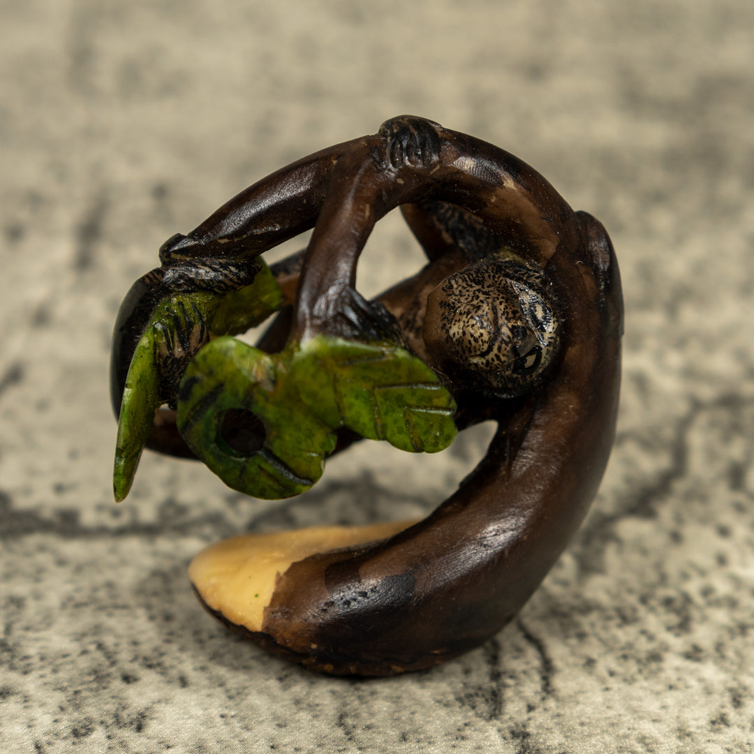 Dangling Monkey Tagua Carving