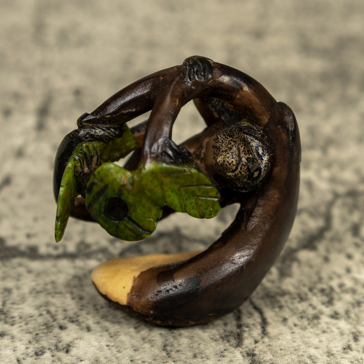 Dangling Monkey Tagua Carving