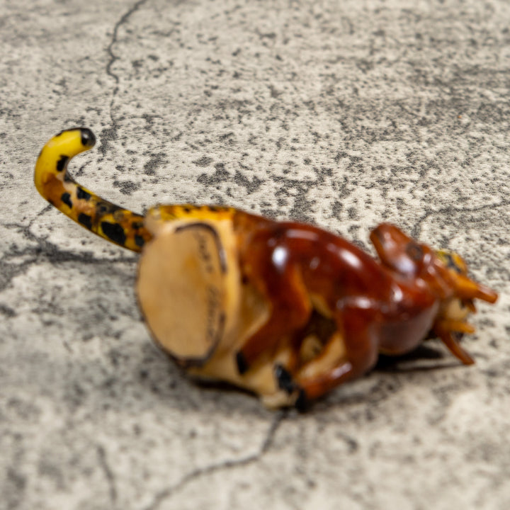 Vintage Jaguar With Kill Tagua Carving