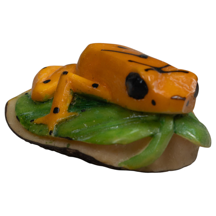 Golden Frog Tagua Carving