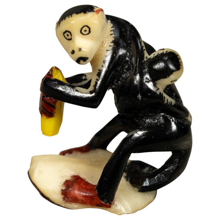 White Face Monkey With Infant Tagua Carving