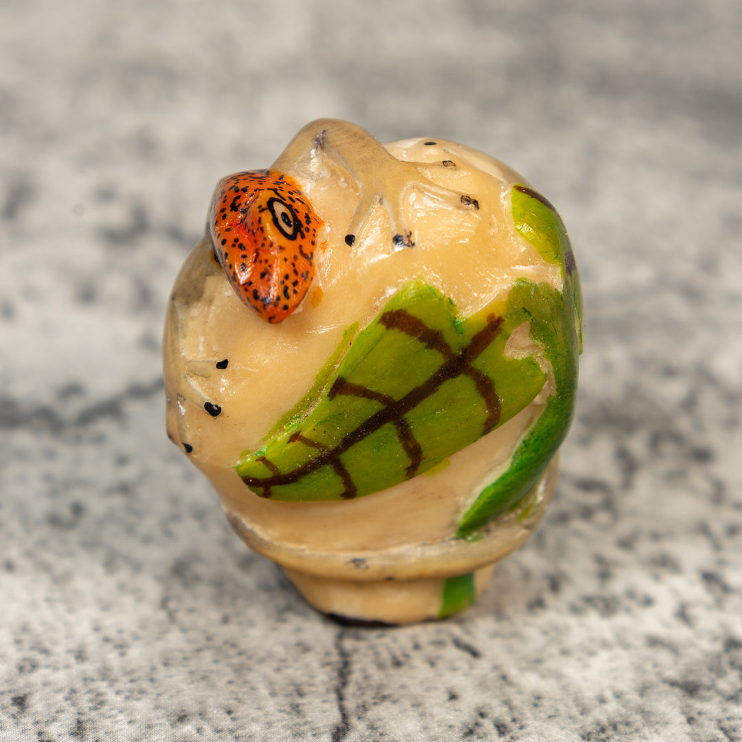 Redhead Gecko Lizard Tagua Carving