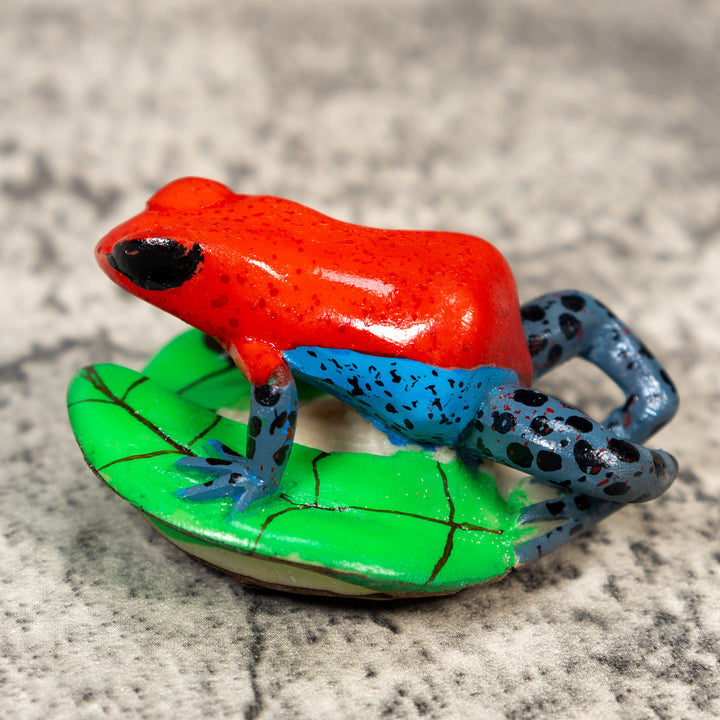 Red And Blue Poison Dart Frog Tagua Carving