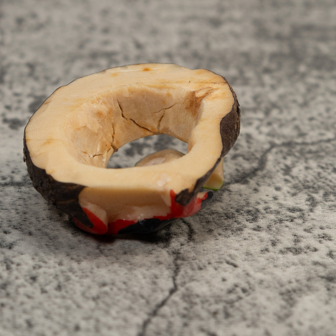 Red And Green Poison Dart Frog Tagua Carving