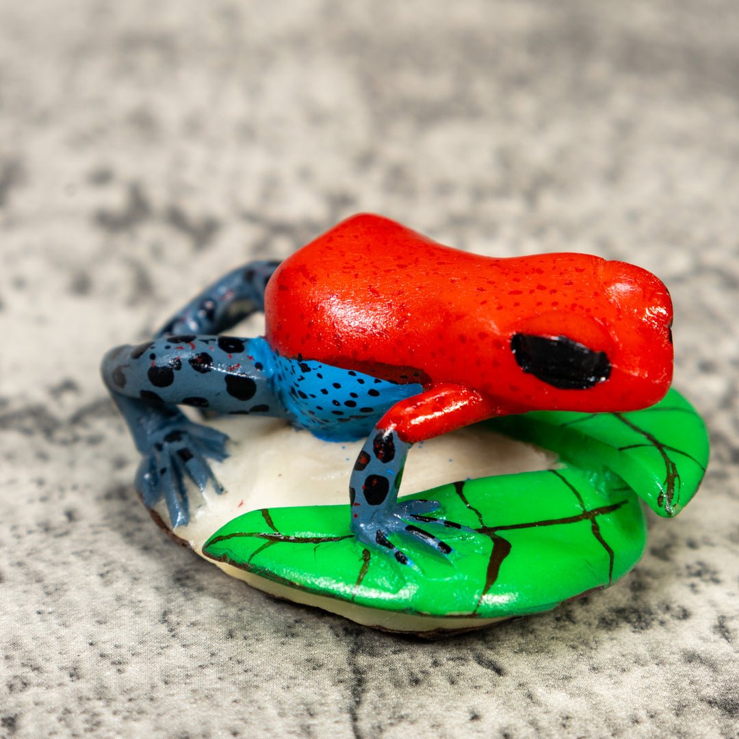 Red And Blue Poison Dart Frog Tagua Carving