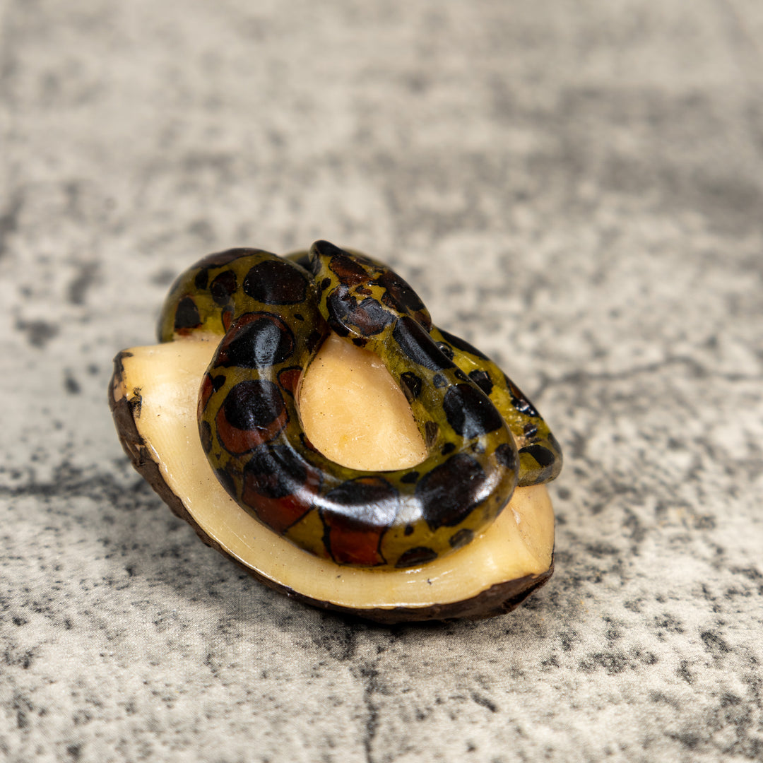 Black And Gold Snake Tagua Carving