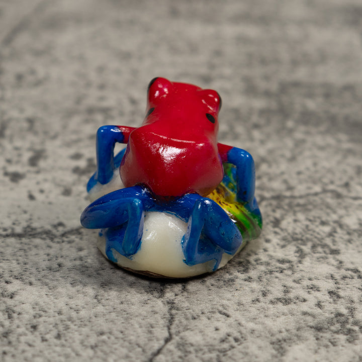 Red And Blue Poison Dart Frog Tagua Carving