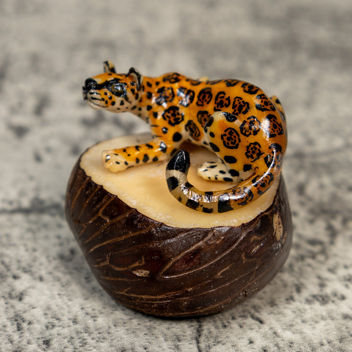 Jaguar Cat Tagua Carving
