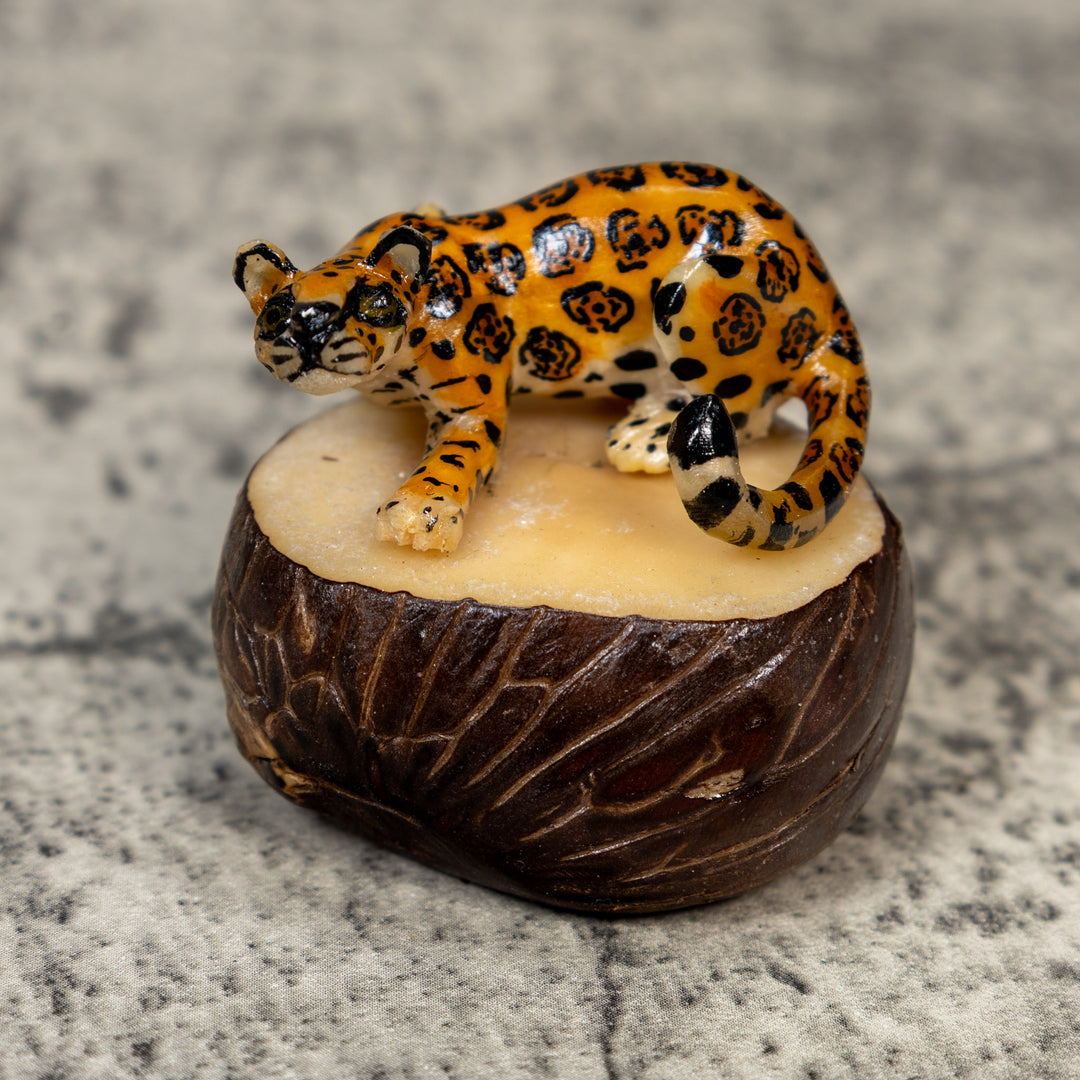 Jaguar Cat Tagua Carving
