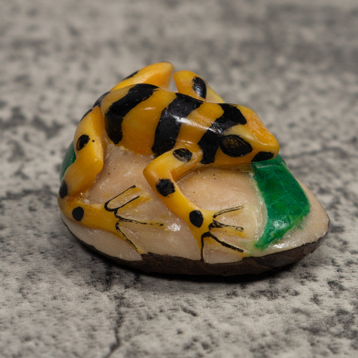 Golden Frog Tagua Carving