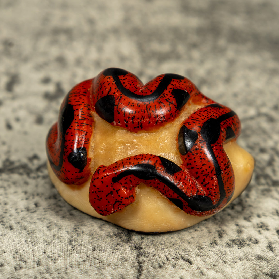 Red And Black Snake Tagua Carving