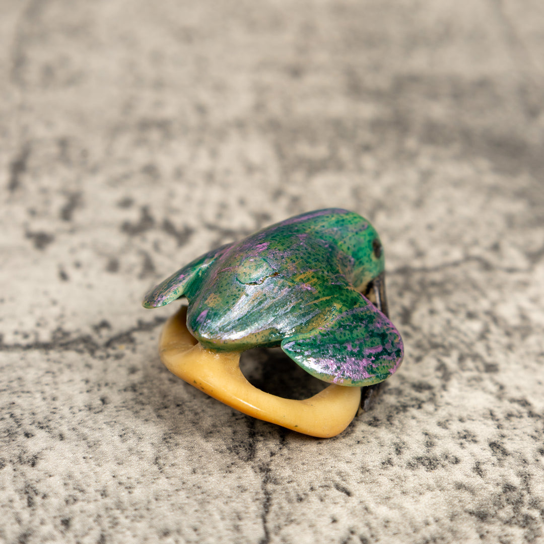 Vintage Hummingbird Tagua Carving
