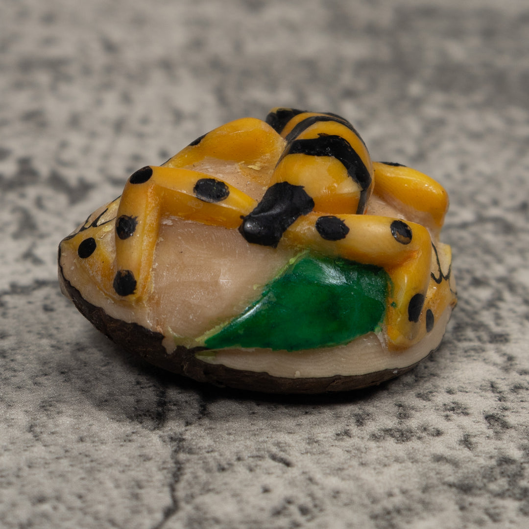 Golden Frog Tagua Carving