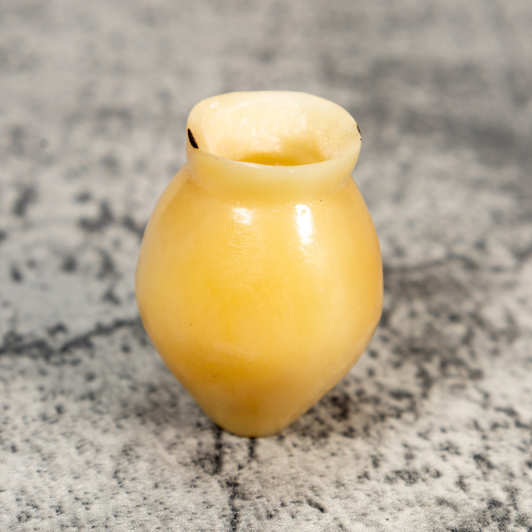 Natural White Vase Tagua Carving