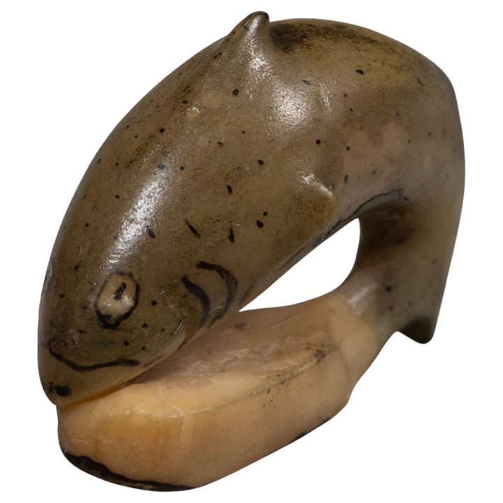 Vintage Dolphin Tagua Carving