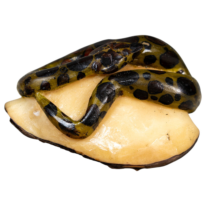 Black And Gold Snake Tagua Carving
