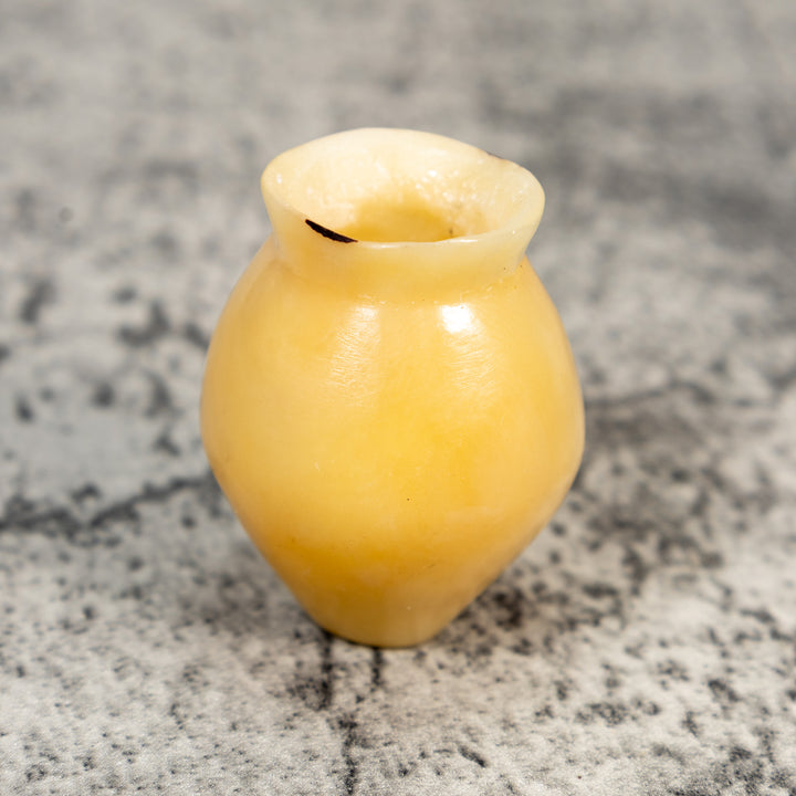 Natural White Vase Tagua Carving