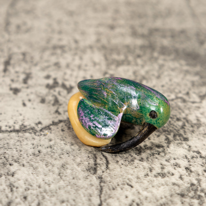 Vintage Hummingbird Tagua Carving
