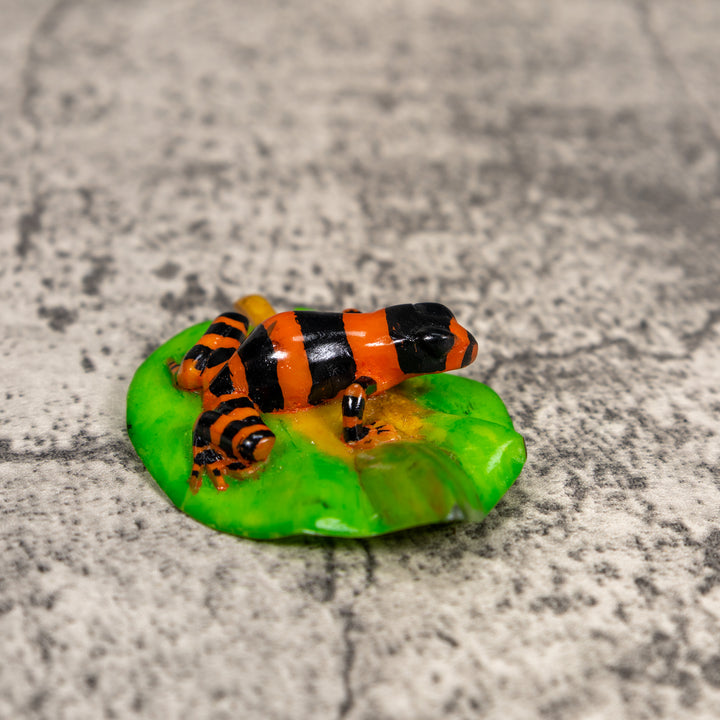 Orange And Black Poison Dart Frog Tagua Carving