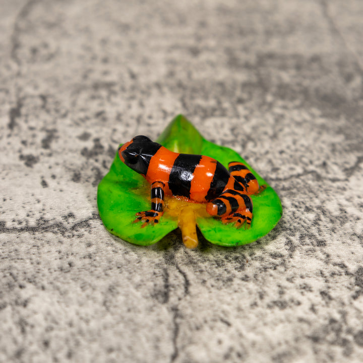 Orange And Black Poison Dart Frog Tagua Carving