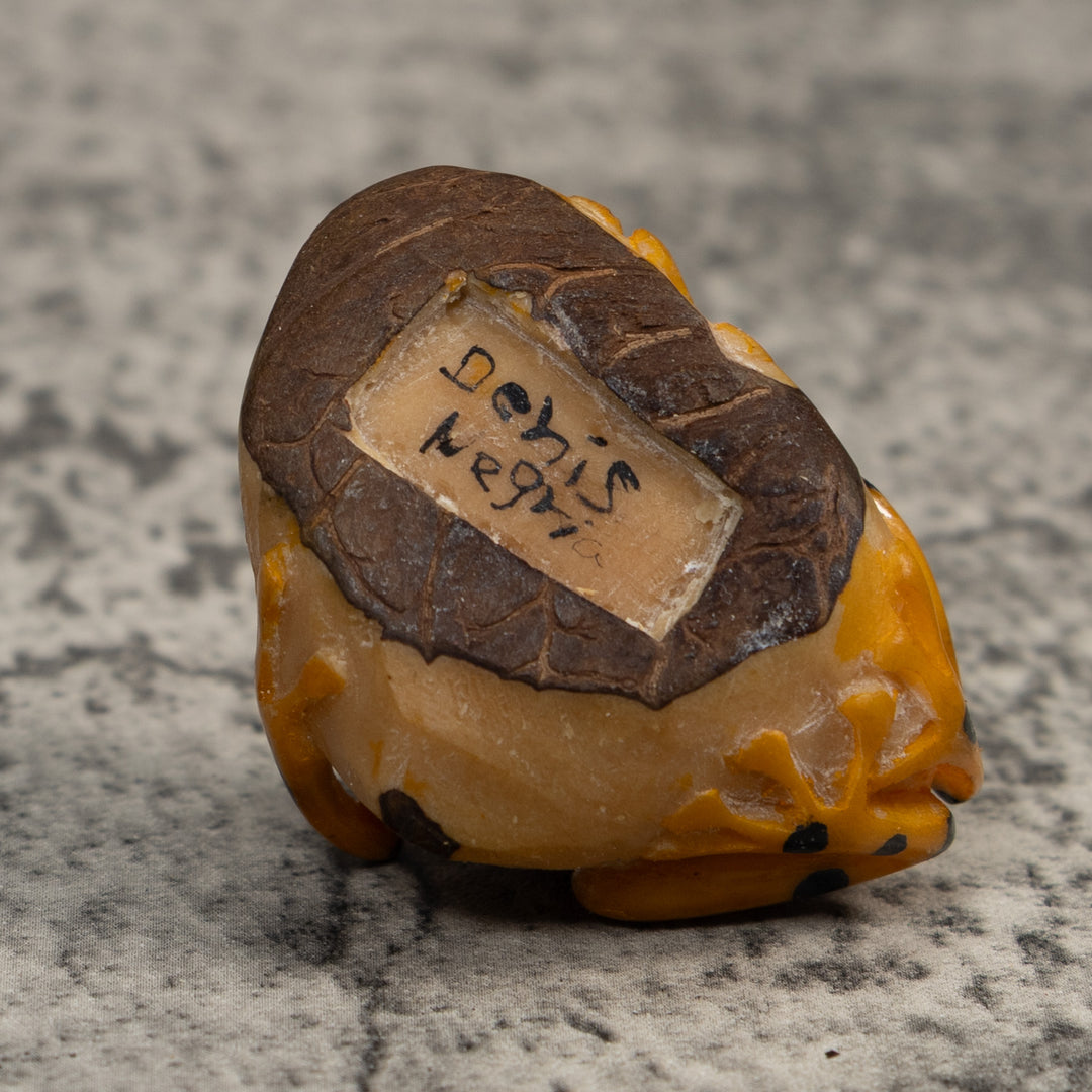 Vintage Golden Frog Tagua Carving