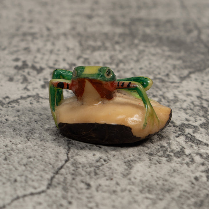 Red And Green Poison Dart Frog Tagua Carving