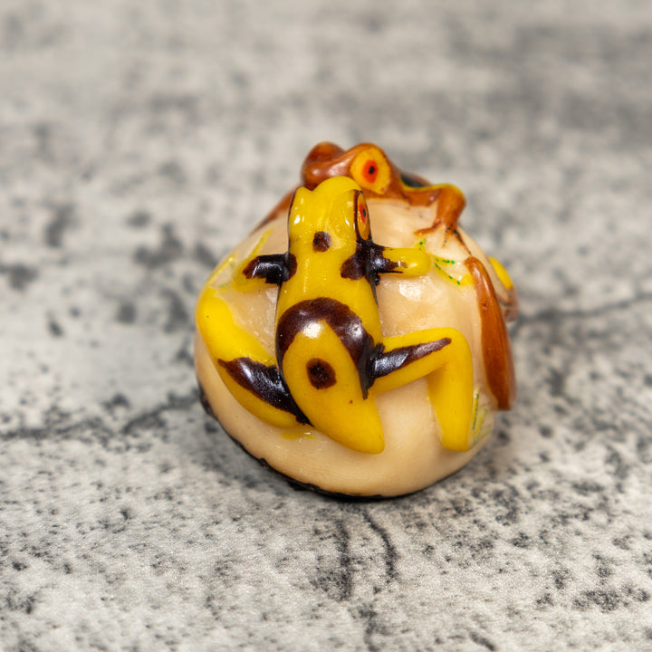 Double Poison Dart Frog Tagua Carving
