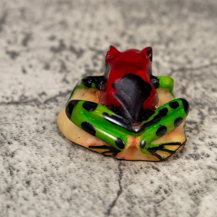 Red And Green Poison Dart Frog Tagua Carving