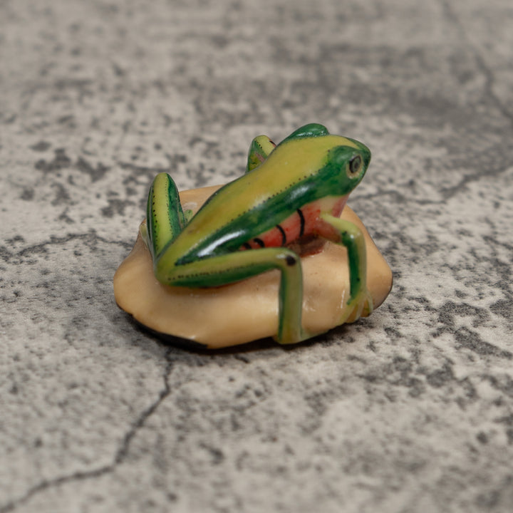 Red And Green Poison Dart Frog Tagua Carving