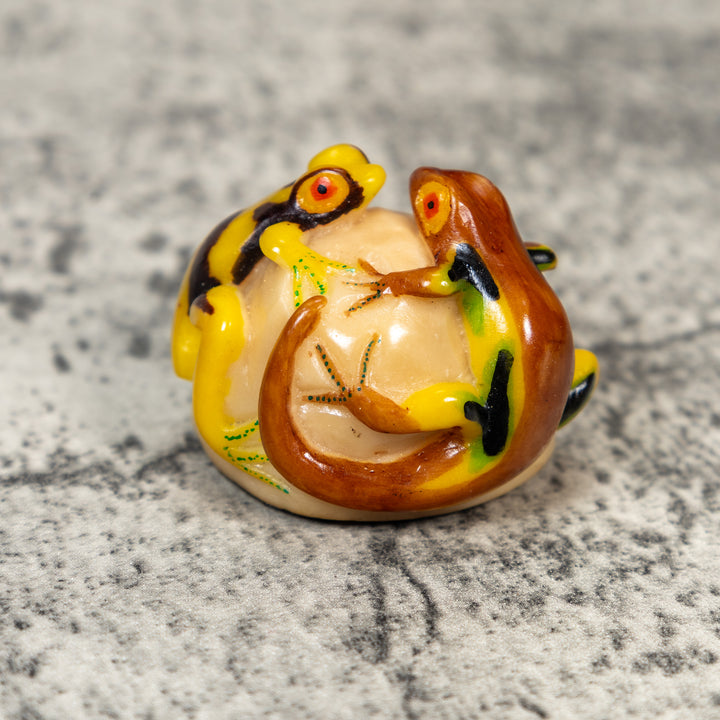 Double Poison Dart Frog Tagua Carving