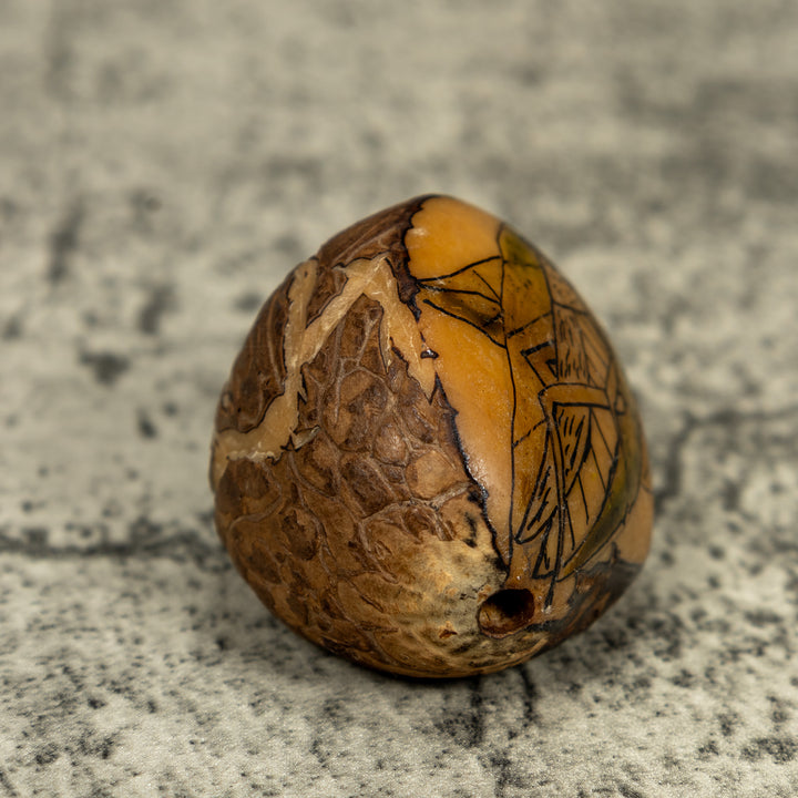 Vintage Grabado (Etched) Grasshopper Tagua Carving