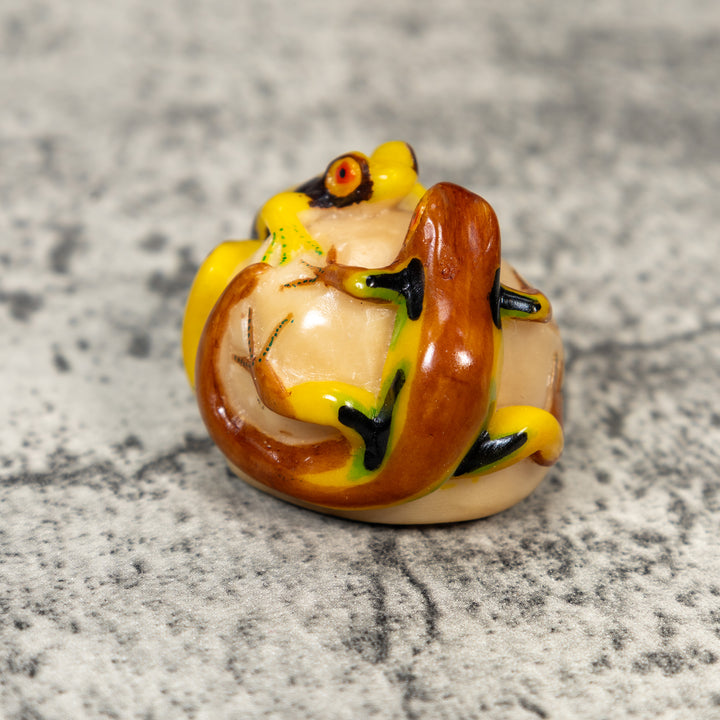 Double Poison Dart Frog Tagua Carving