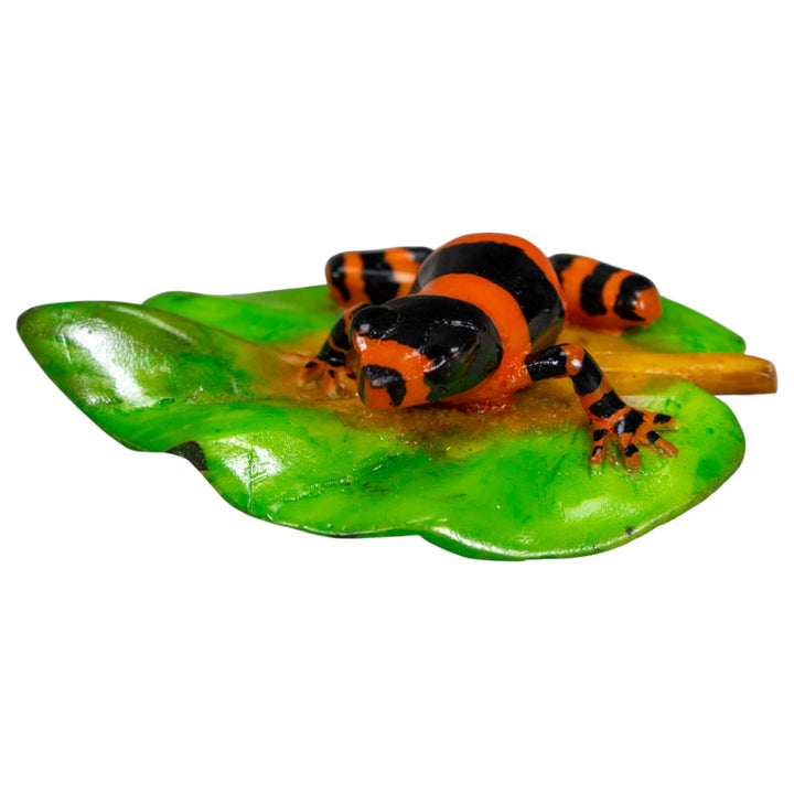 Orange And Black Poison Dart Frog Tagua Carving