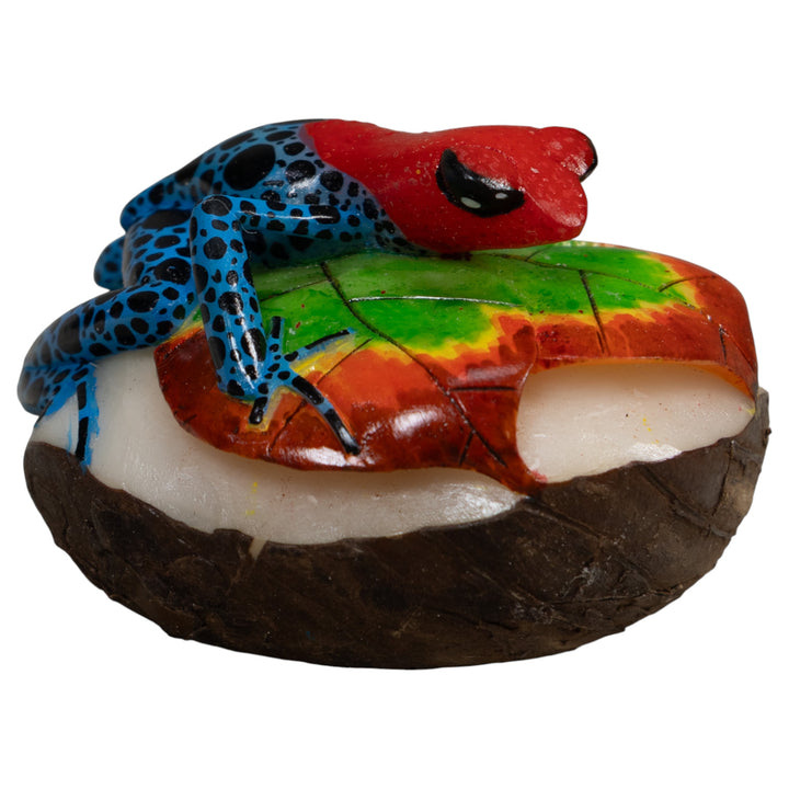 Red And Blue Poison Dart Frog Tagua Carving