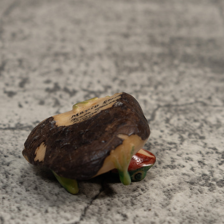 Red And Green Poison Dart Frog Tagua Carving