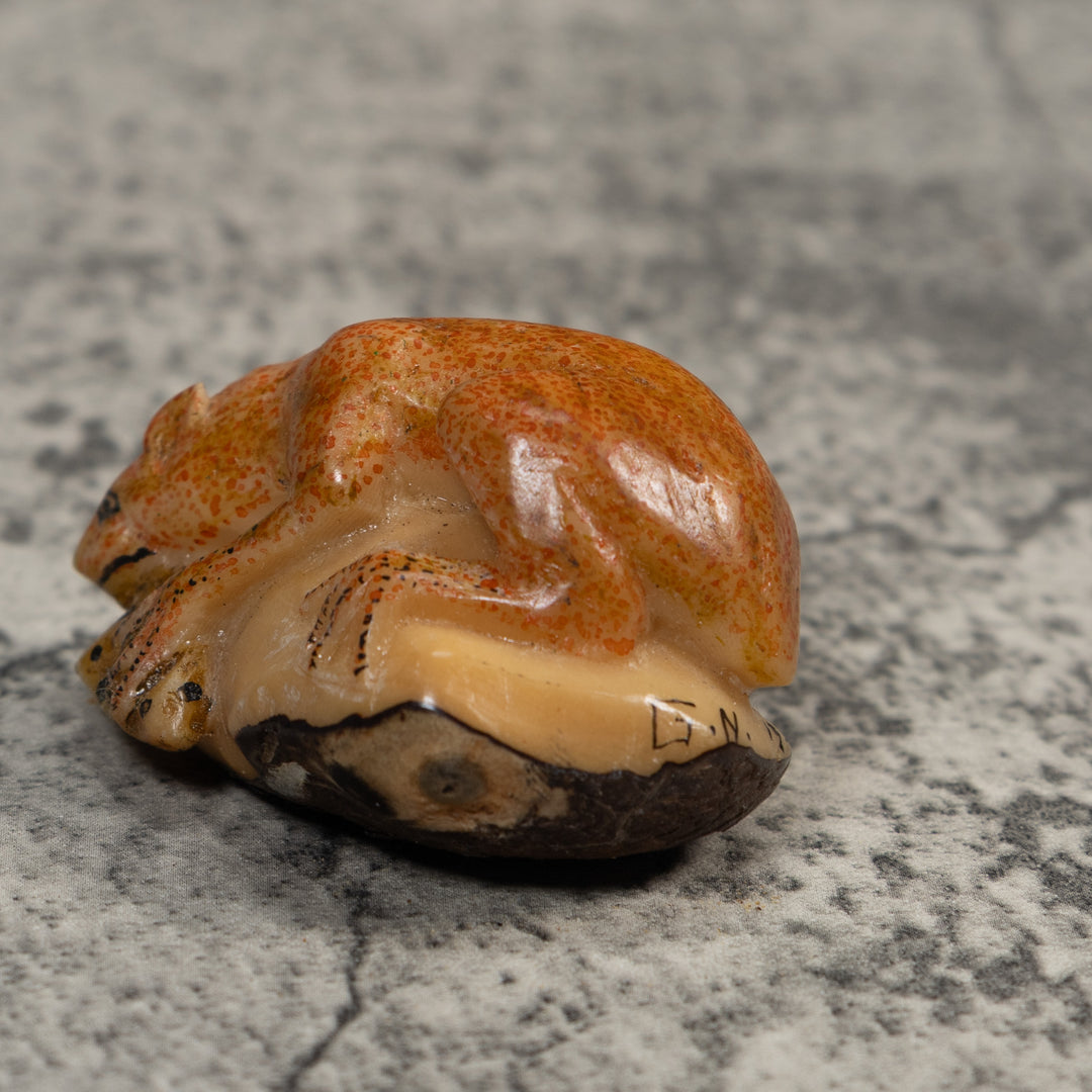 Rose Gold Jungle Critter Tagua Carving