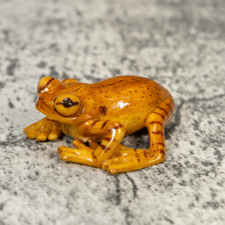 Free-Standing Brown Frog Tagua Carving