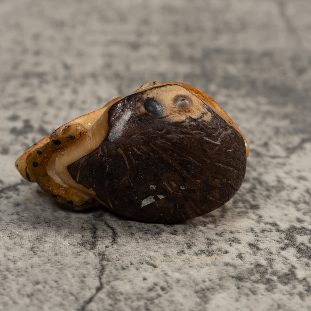 Rose Gold Jungle Critter Tagua Carving