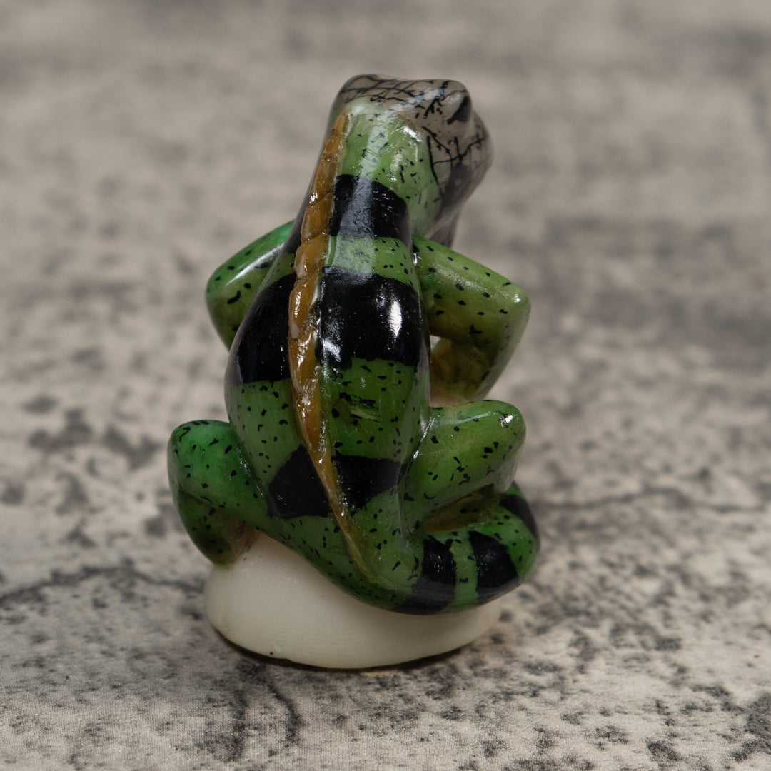 Green Iguana Lizard Tagua Carving