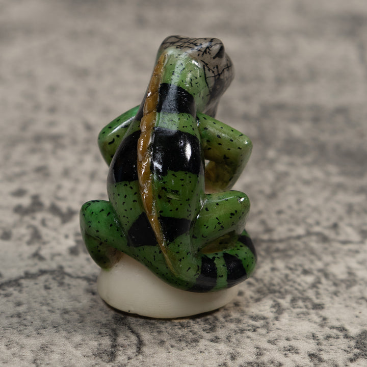 Green Iguana Lizard Tagua Carving